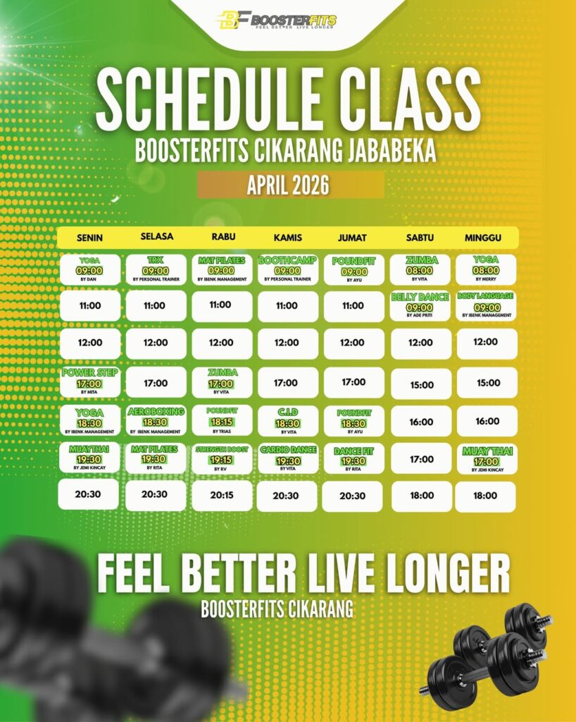 Jadwal BoosterFits Cikarang April 2026