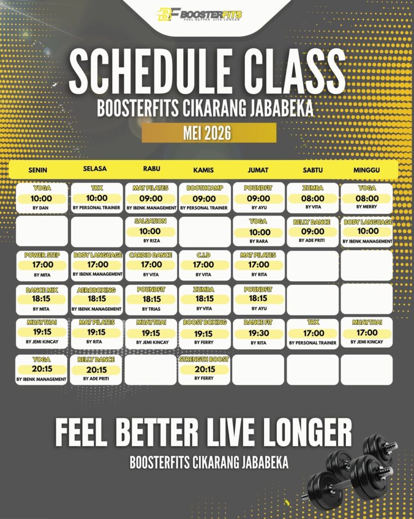 Jadwal BoosterFits Cikarang Mei 2026
